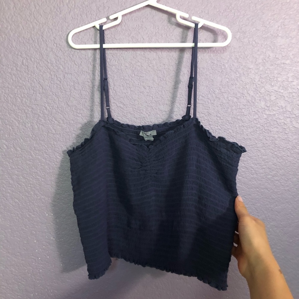 Aerie Blue Smocked tank